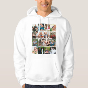 Best Dad Ever 16 Photo Collage Personalized Father Hoodie