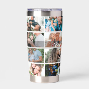 Best Dad Ever 16 Photo Collage Personalized Father Insulated Tumbler