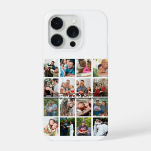 Best Dad Ever 16 Photo Collage Personalized Father iPhone 15 Pro Case