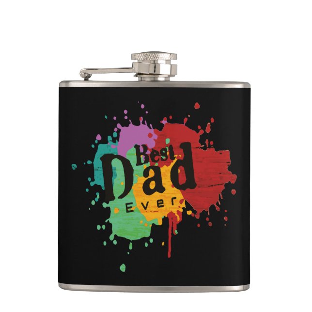  Best Dad Ever 2023 Flask (Front)
