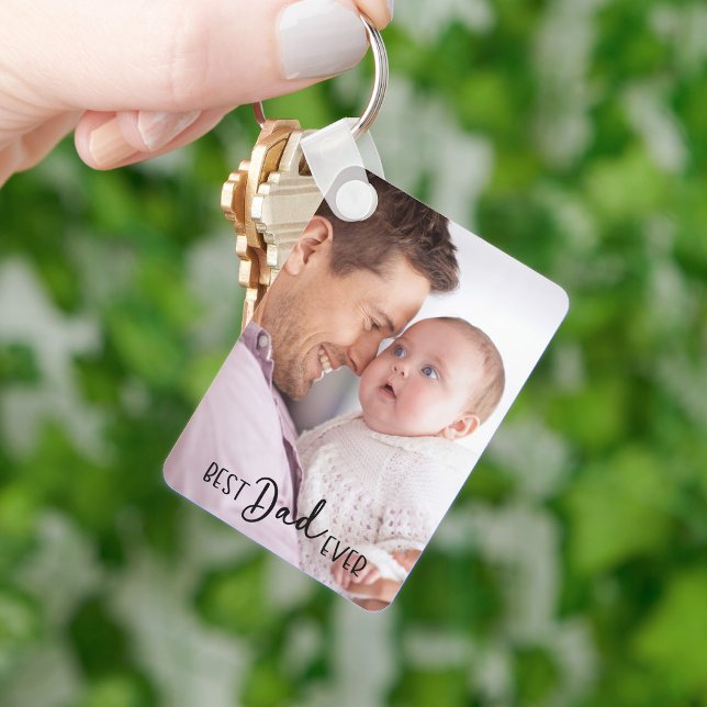Best Dad Ever 2-photo  Keychain (Creator Uploaded)