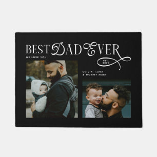 Best Dad Ever 2 Photos Fathers Day Gifts Doormat