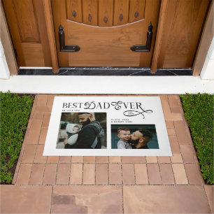 Best Dad Ever 2 Photos Fathers Day Gifts Doormat