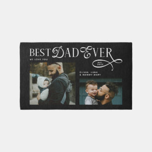 Best Dad Ever 2 Photos Fathers Day Gifts Rug