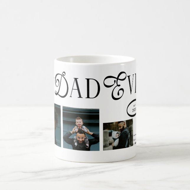  Best Dad Ever 2 Photos Modern Fathers Day Gifts Coffee Mug (Center)