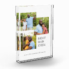Best Dad Ever 3 Photo Collage Block