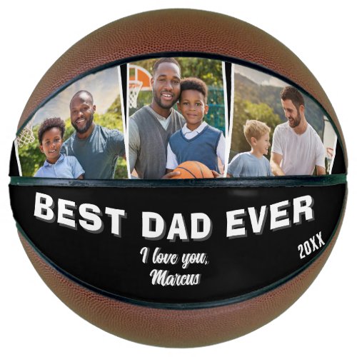 Best Dad Ever 3 Photo Collage Father Basketball