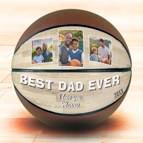 Best Dad Ever 3 Photo Collage Father Basketball