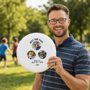 Best Dad Ever 3 Photos Father`s Day Keepsake Wham-O Frisbee