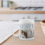Best Dad Ever 4 Photo Collage Coffee Mug<br><div class="desc">Create a sweet keepsake for a beloved dad this Father's Day with this simple design that features four of your favorite photos. "Best Dad Ever" appears across the top in shades of blue.</div>