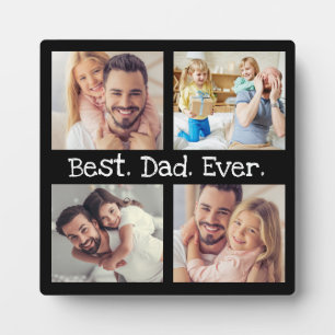 Best Dad Ever 4 Photo Collage Fun Keepsake Plaque