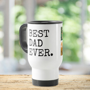 Best Dad Ever 4 Photo Collage Travel Mug