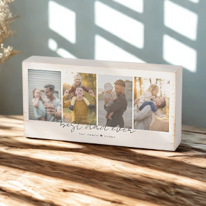 Best Dad Ever 4 Photos Collage Custom Wooden Box Sign