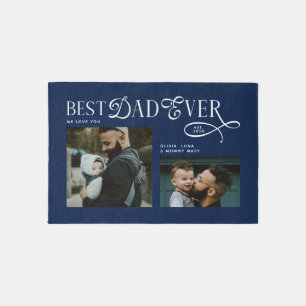 Best Dad Ever 4 Photos Fathers Day Gifts Rug