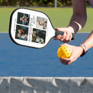 Best Dad Ever 4 Photos Modern Fathers Day Gifts Pickleball Paddle