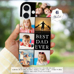 BEST DAD EVER 6 Photo Collage iPhone 16 Case<br><div class="desc">Create a BEST DAD EVER photo cell phone case featuring an easy-to-upload photo collage template with 6 pictures in your choice of colors (shown with white text on a black background). Choose another font style and all colors in EDIT. PHONE OPTIONS: The sample is shown on the Apple iPhone 16...</div>