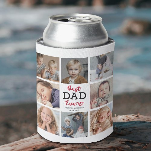 Best Dad Ever 8 Photo Can Cooler