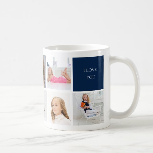 Best Dad Ever 8 Photo Coffee Mug (Right)