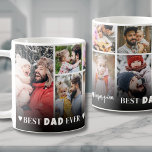 Best Dad Ever 8 Photo Collage Fathers Day Coffee Mug<br><div class="desc">Personalized Best Dad Ever 8 Photo Collage Fathers Day Coffee Mug. This heartfelt mug is perfect for celebrating your dad’s role as “Best Dad Ever.” Featuring a collage of eight cherished moments captured as family photos, this mug brings together memories for a touching, everyday reminder. At the bottom, “Best Dad...</div>
