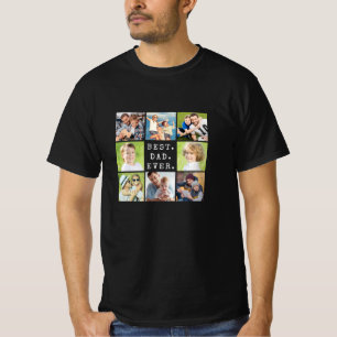 BEST DAD EVER 8 Photo Collage T-Shirt