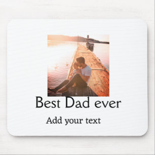 Best dad ever add name image fathers day text mess mouse pad