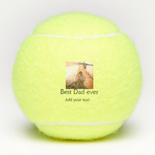 Best dad ever add name image fathers day text mess tennis balls