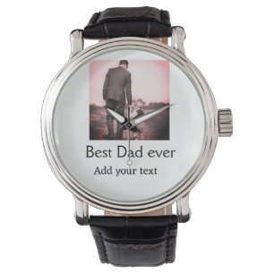 Best dad ever add name image fathers day text mess watch