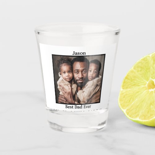 Best Dad Ever African American personalize  Shot Glass