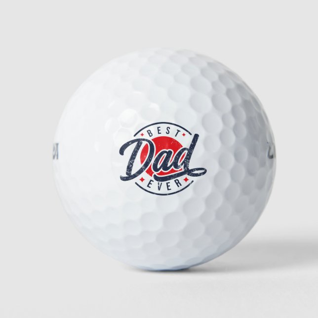 Best Dad Ever All American Golf Balls (Front)
