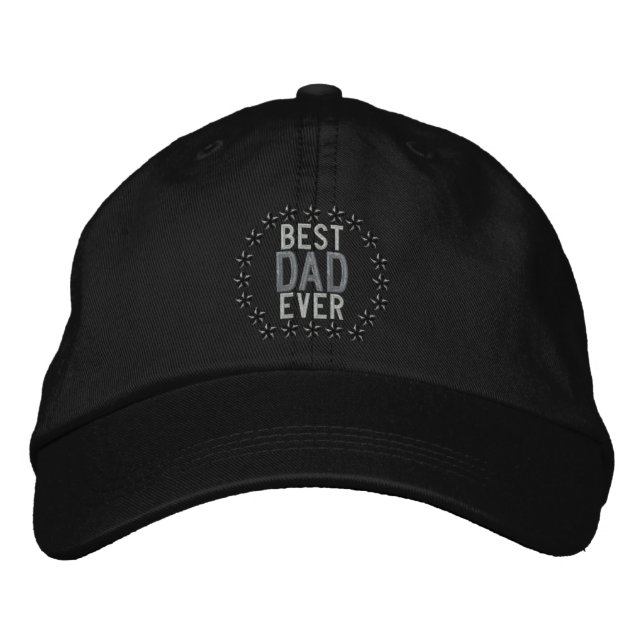 Best Dad Ever All Star SuperDad Embroidery Embroidered Baseball Hat (Front)