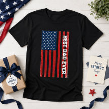 Best Dad Ever American Flag Father's Day