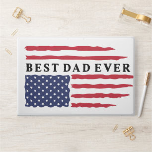 Best Dad Ever American Flag HP Laptop Skin
