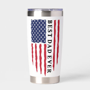 Best Dad Ever American Flag Insulated Tumbler