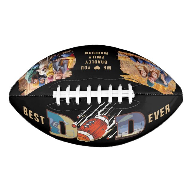 BEST DAD EVER American Football Dad Custom Photo (Front)