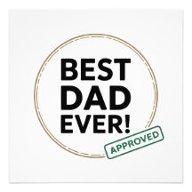 Best Dad Ever, Approved text design