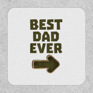 Best Dad Ever Arrow Graphic Logo Patch