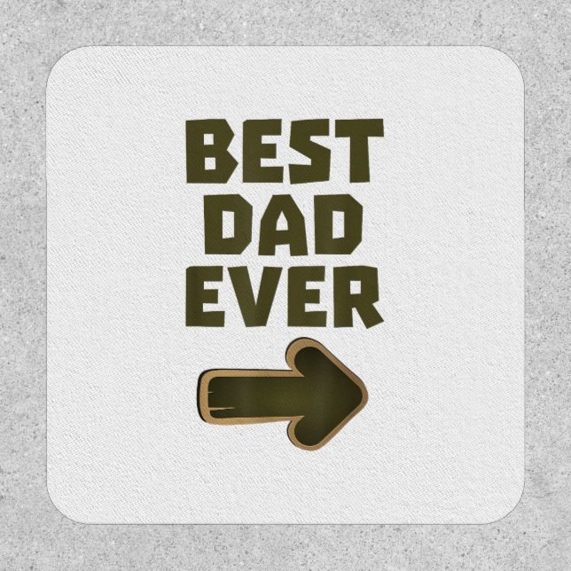 Best Dad Ever Arrow Graphic Logo Patch (Front)