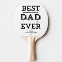 Best Dad Ever Arrows Custom Personalized Ping Pong Paddle