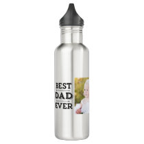 Best Dad Ever Arrows Custom Photo Stainless Steel Water Bottle Best Dad Ever Arrows Custom Photo Stainless Steel Water Bottle
