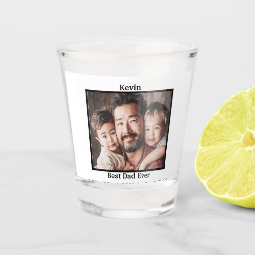 Best Dad Ever Asian American personalize  Shot Glass
