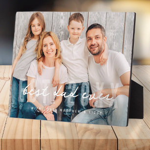 Best Dad Ever Athletic Modern Photo Father's Day Plaque