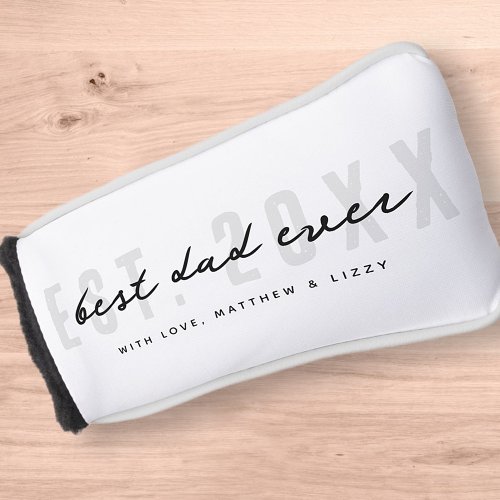 Best Dad Ever Athletic Modern Preppy Fathers Day Golf Head Cover