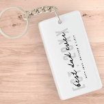 Best Dad Ever Athletic Modern Preppy Father's Day Keychain<br><div class="desc">This simple and modern design is composed of san serif and playful script typography.</div>
