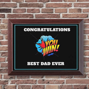 Best Dad Ever Award Plaque