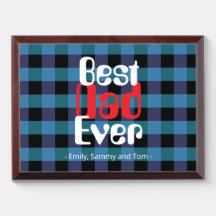 BEST DAD EVER AWARD PLAQUE
