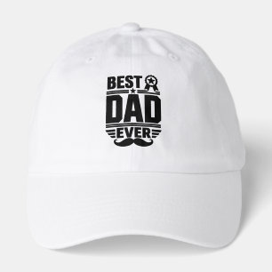 Best Dad Ever Award Ribbon Mustache Gift Hat