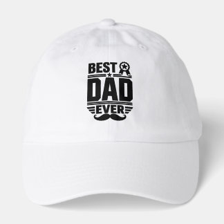 Best Dad Ever Award Ribbon Mustache Gift Hat