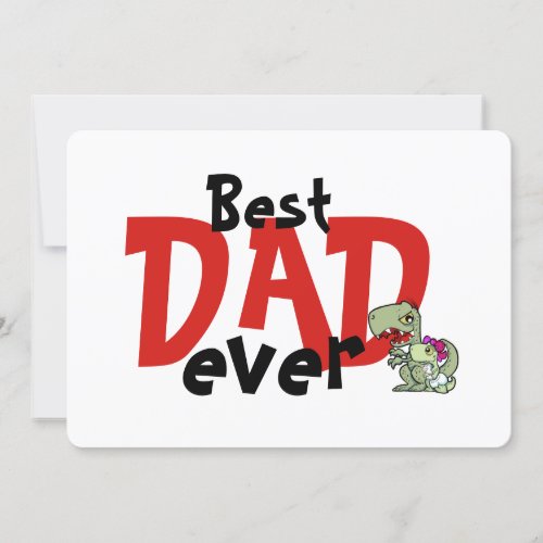 Best Dad Ever  Baby Girl Fathers Day Card