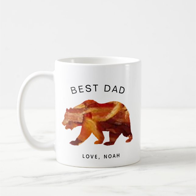 Best Dad Ever Bacon Lover Mug Funny Gift (Left)