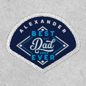 Best Dad Ever Baseball Diamond Custom Name Sport Patch (Front)